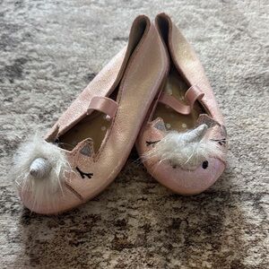 Cat & Jack Pink Fuzzy Ballet Flats